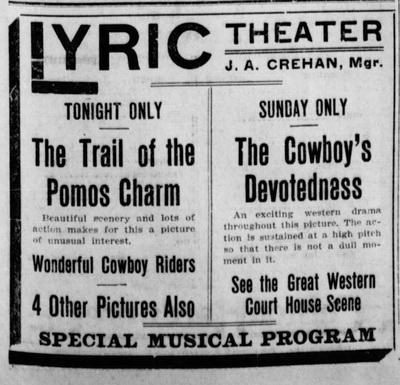 Lyric Theatre - CALUMET NEWS SAT MAR 4 1911